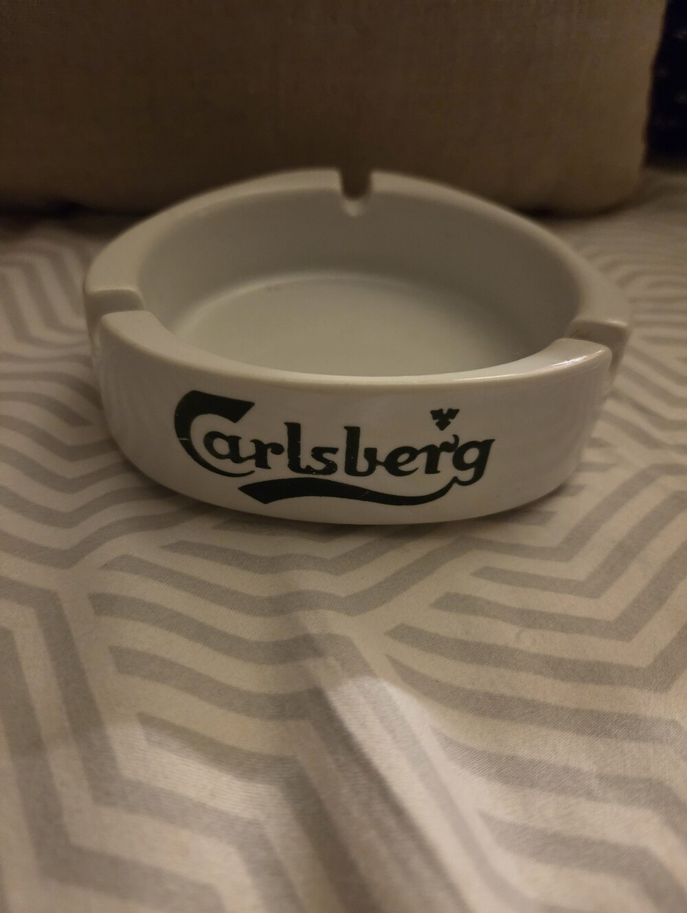 Vintage Carlsberg Beer Ceramic Ashtray Dish